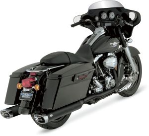 Vance & hines HEADER DRESSER DUALS BLACK Harley Davidson FLTRSEI2 1550 Road Glide Screamin Eagle motor kipufogó