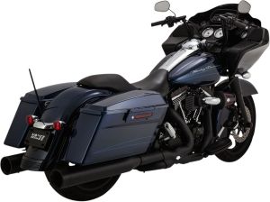 Vance & hines HEADER SYSTEM POWER DUALS BLACK Harley Davidson FLHR 1690 ABS Road King 110th Anniversary motor kipufogó