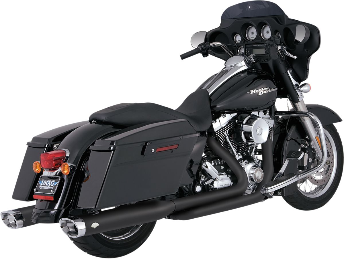 Vance & hines HEADER SYSTEM DRESSER DUALS BLACK Harley Davidson FLHR 1584 Road King motor kipufogó 0