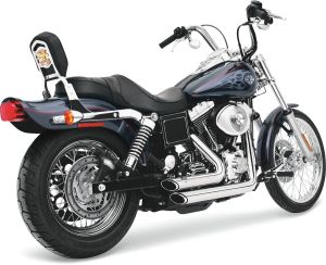 Vance & hines KIPUFOGÓ SHORTSHOTS STAGGERED CHROME Harley Davidson FXD 1340 Dyna Super Glide motor kipufogó 0