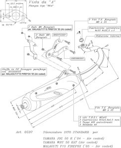 Sito KIPUFOGÓ SITO YAMAHA YAMAHA CS 50 AC Jog R motor kipufogó