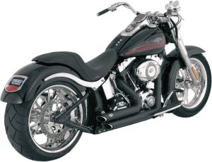 Vance & hines KIPUFOGÓ SHORTSHOTS STAGGERED BLACK Harley Davidson FLSTF 1450 Fat Boy motor kipufogó