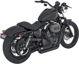 Vance & hines KIPUFOGÓ SHORTSHOTS STAGGERED BLACK Harley Davidson XL 1200 L Low motor kipufogó
