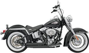 Bassani xhaust KIPUFOGÓ FIRESWEEP TURNOUT BLACK Harley Davidson FXSTC 1584 Softail Custom motor kipufogó