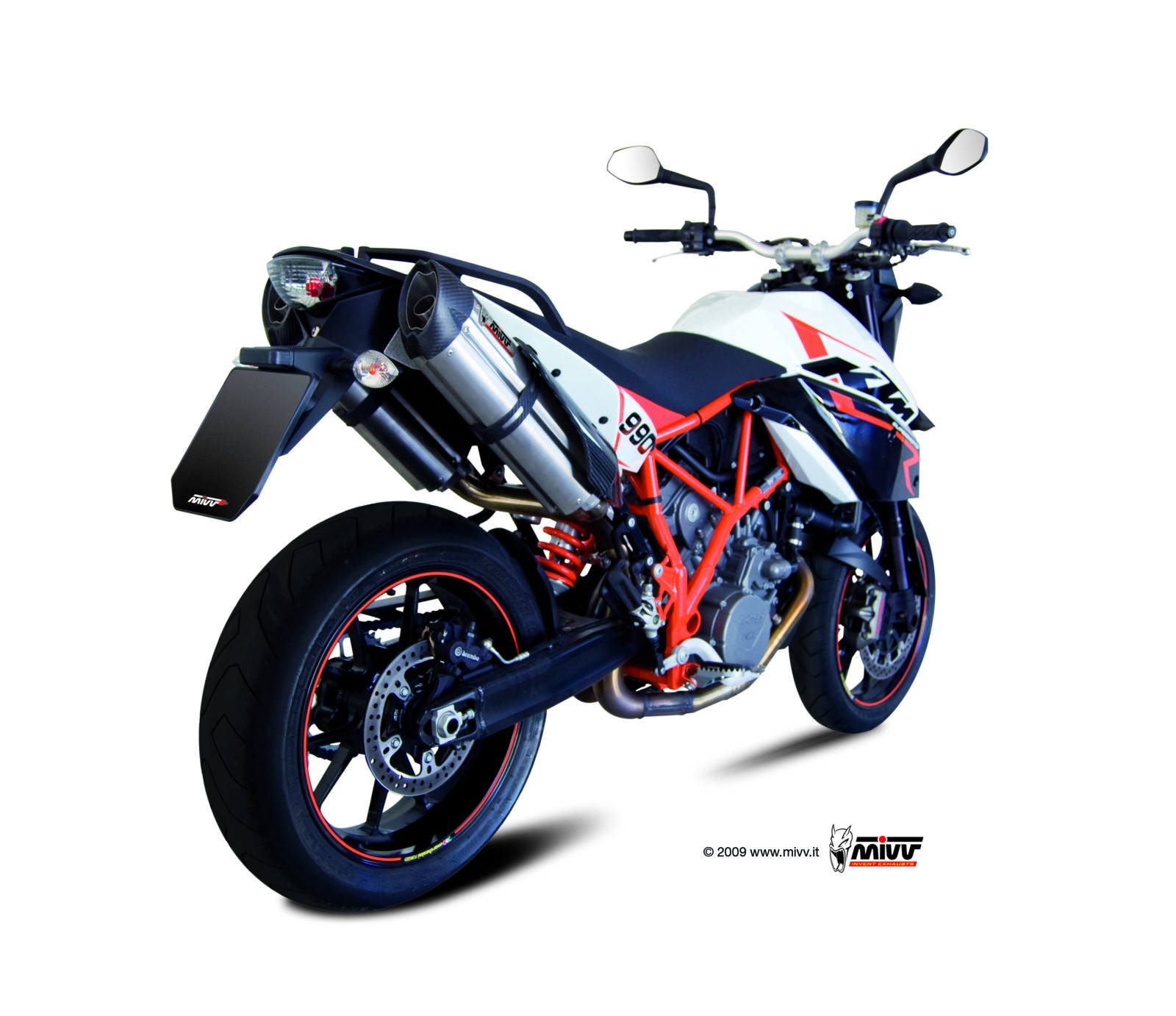 MIVV SUONO INOX KIPUFOGÓDOBOK KTM SUPERMOTO 950  motor kipufogó 0