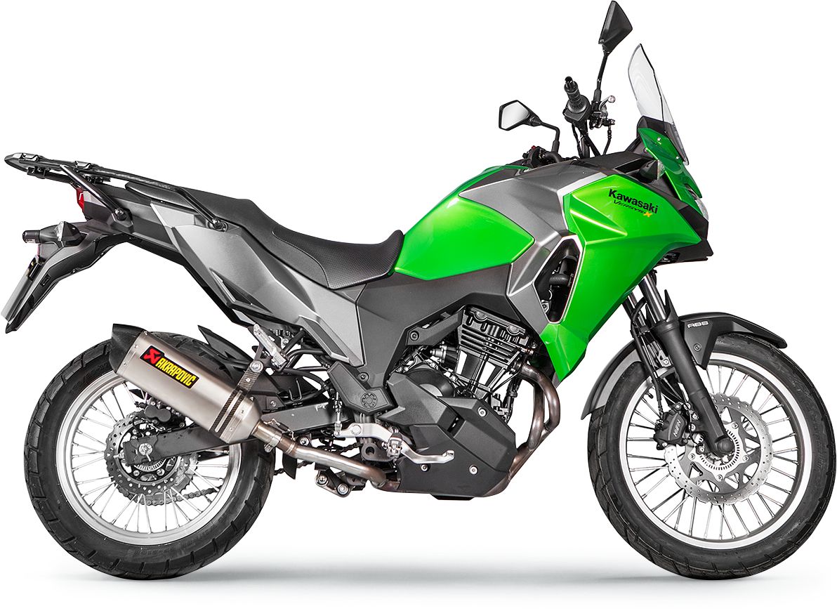 Akrapovic FELCSÚSZTATHATÓ LINE KIPUFOGÓ TITANIUM KAWASAKI KLE 300 ABS Versys-X motor kipufogó 0