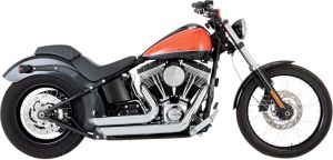 Vance & hines KIPUFOGÓ SYSTEM SHORT SHOTS STAGGERED CHROME Harley Davidson FLSTF 1690 Fat Boy motor kipufogó