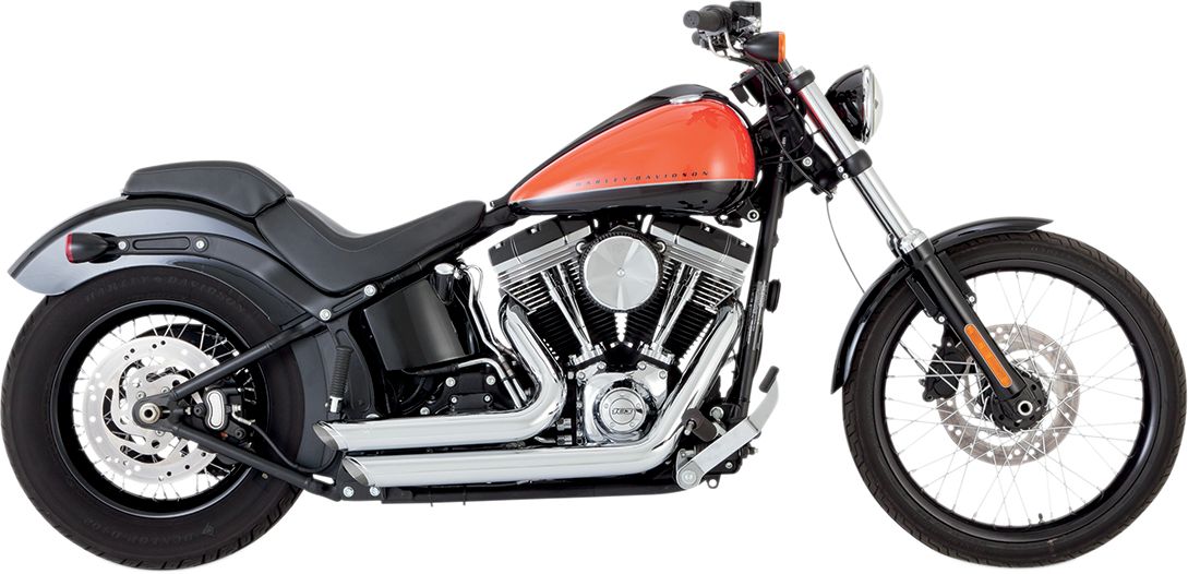 Vance & hines KIPUFOGÓ SYSTEM SHORT SHOTS STAGGERED CHROME Harley Davidson FXS 1584 ABS Blackline motor kipufogó 0