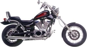 Leovince SILVERTAIL K02 FELCSÚSZTATHATÓ CHROMED STEEL SUZUKI VS 1400 GLF Intruder motor kipufogó