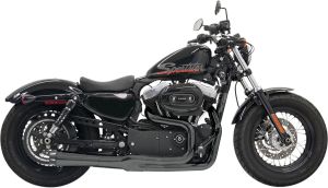 Bassani xhaust KIPUFOGÓ ROAD RAGE II MEGA POWER SHORT CHROME W/ BLACK END CAPS Harley Davidson XL 1200 N Nightster motor kipufogó