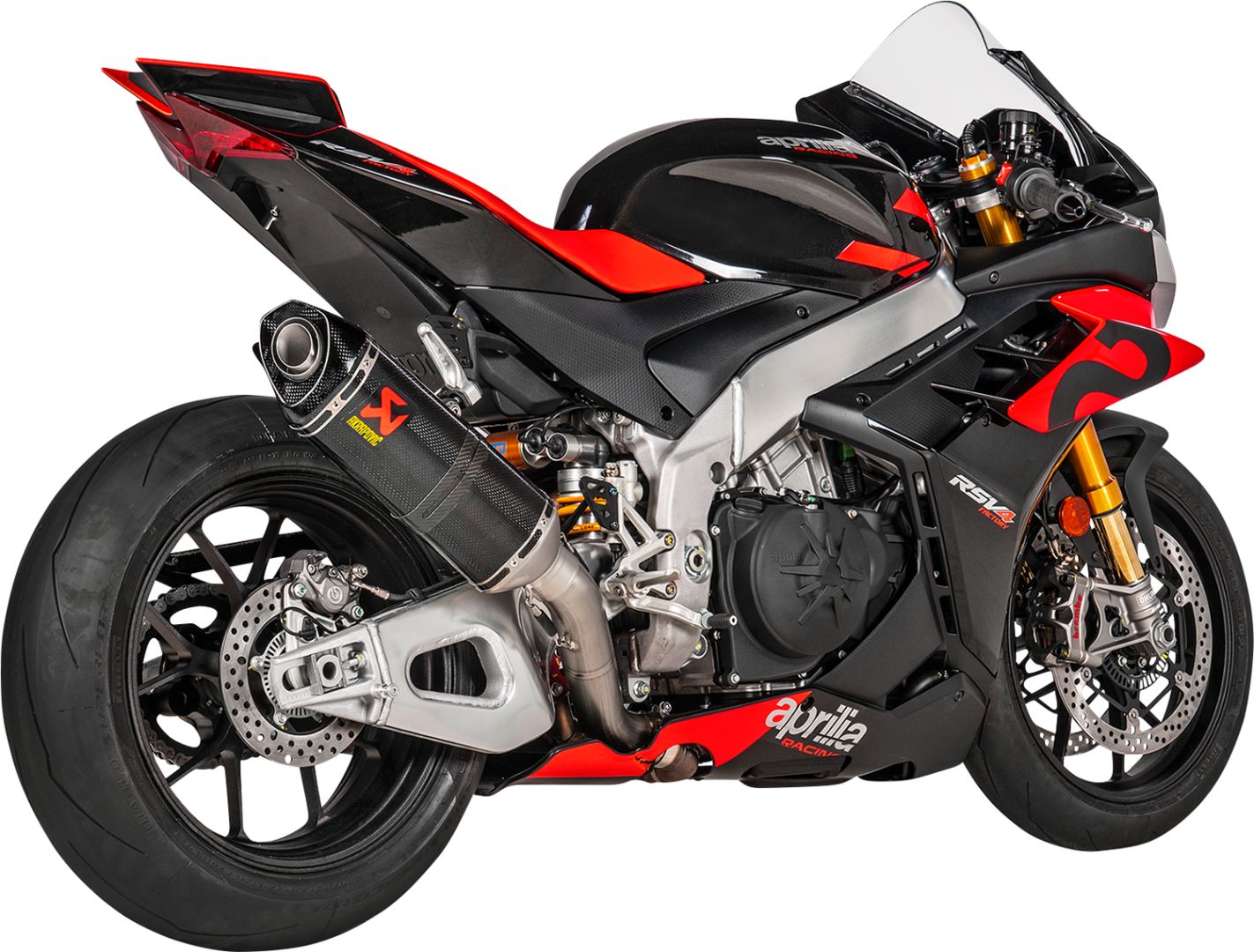 Akrapovic FELCSÚSZTATHATÓ LINE KIPUFOGÓ CARBON/TITANIUM APRILIA TUONO V4 1100 RR ABS  motor kipufogó 0