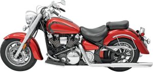 Bassani xhaust HEADER POWER CURVE TRUE-DUAL CROSSOVER CHROME YAMAHA XV 1700 AW Road Star Cast Wheel Flame motor kipufogó