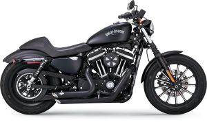 Vance & hines KIPUFOGÓ SYSTEM SHORTSHOTS STAGGERED BLACK Harley Davidson XL 1200 XS ABS Sportster Forty-Eight Special motor kipufogó