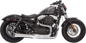 Bassani xhaust KIPUFOGÓ ROAD RAGE II MEGA CHROME W/ BLACK END CAPS Harley Davidson XL 1200 XS ABS Sportster Forty-Eight Special motor kipufogó