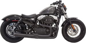 Bassani xhaust KIPUFOGÓ ROAD RAGE II MEGA BLACK W/ BLACK END CAPS Harley Davidson XL 883 N Iron motor kipufogó