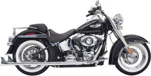 Bassani xhaust KIPUFOGÓ SYSTEM TRUE DUALS W/ 33" FISHTAIL W/O BAFFLES CHROME Harley Davidson FLSTNSE 1800 ABS Softail Deluxe CVO motor kipufogó
