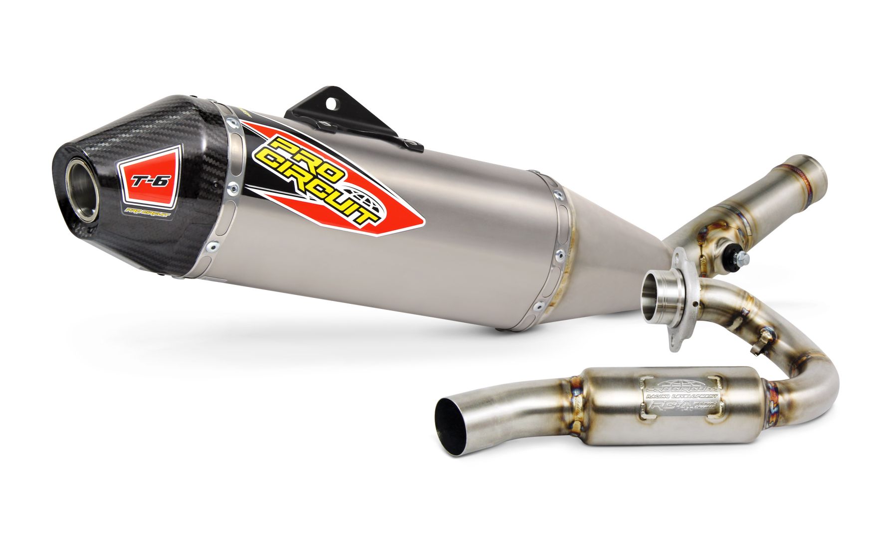 Pro circuit KIPUFOGÓ SYSTEM T-6 EURO STAINLESS WITH TITANIUM CANISTERS & CARBON END CAP KAWASAKI KX 450 F  motor kipufogó 0