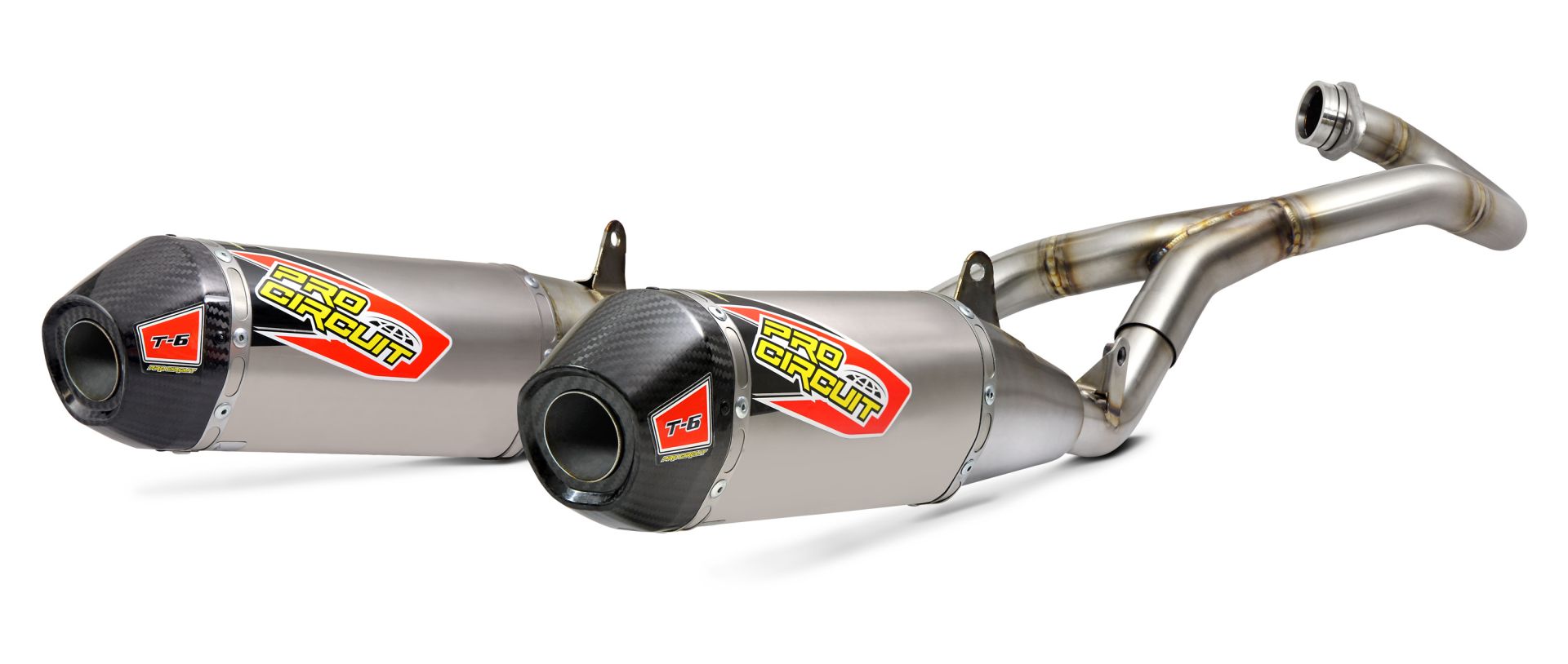 Pro circuit KIPUFOGÓ SYSTEM T-6 EURO DUAL STAINLESS WITH TITANIUM CANISTERS & CARBON END CAP HONDA CRF 450 R  motor kipufogó 0