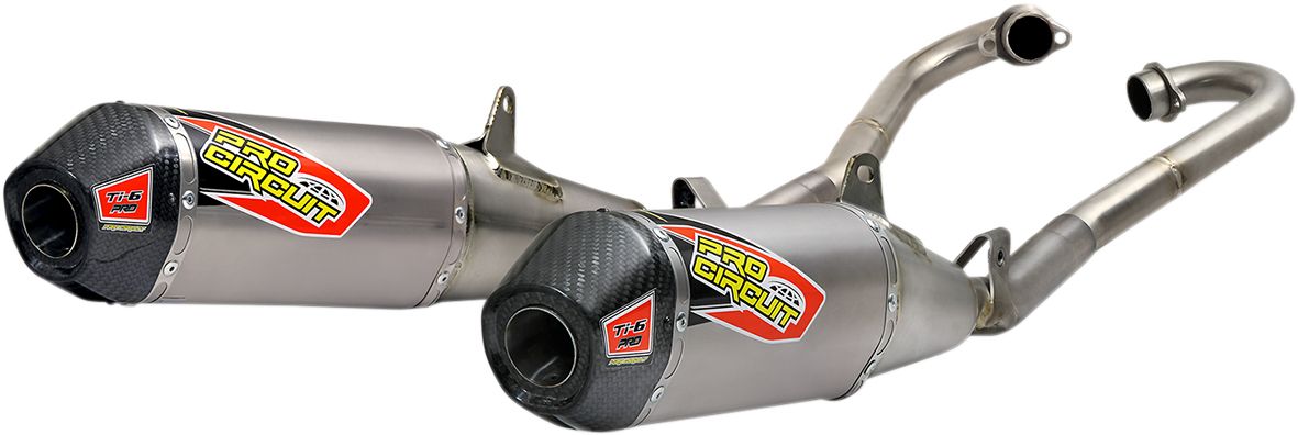 Pro circuit KIPUFOGÓ SYSTEM TI-6 PRO DUAL TITANIUM WITH CARBON END CAP HONDA CRF 250 R  motor kipufogó 0