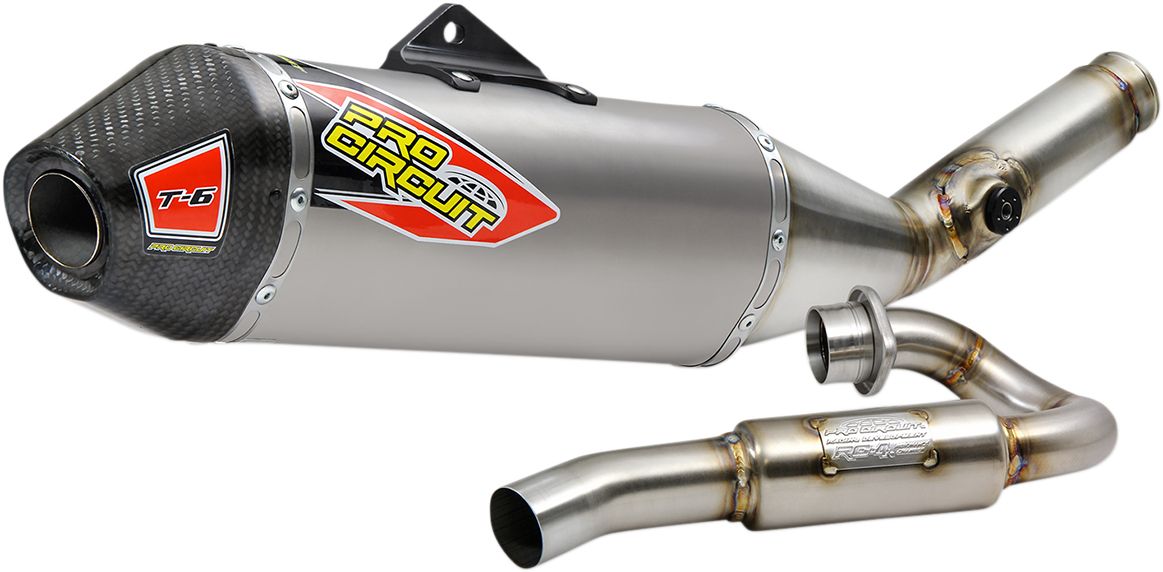 Pro circuit KIPUFOGÓ SYSTEM T-6 EURO STAINLESS WITH TITANIUM CANISTERS & CARBON END CAP KAWASAKI KX 450 F  motor kipufogó 0