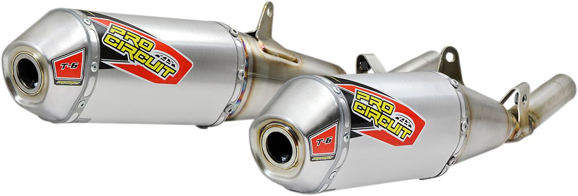 Pro circuit FELCSÚSZTATHATÓ KIPUFOGÓ/SILENCER T-6 (DUAL SYSTEM) ROZSDAMENTES ALUMINIUM HONDA CRF 250 R  motor kipufogó 0