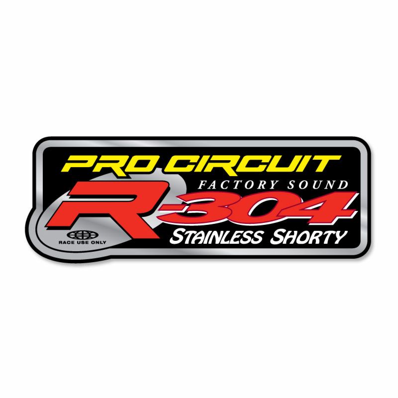 Pro circuit DECAL LOGO STICKER R-304 STAINLESS SHORTY Univerzális motor kipufogó 0