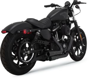 Vance & hines KIPUFOGÓ SYSTEM MINI-GRENADES 2-INTO-2 BLACK Harley Davidson XL 883 Sportster motor kipufogó