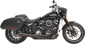 Bassani xhaust KIPUFOGÓ SYSTEM ROAD RAGE MEGAPHONE 2-INTO-1 BLACK Harley Davidson FLSB 1750 ABS Softail Sport Glide 107 motor kipufogó