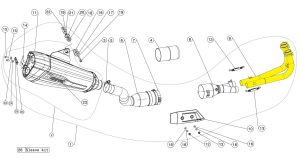 Akrapovic HEADER SET ROZSDAMENTES YAMAHA XP 530 T-Max ABS T-Max motor kipufogó