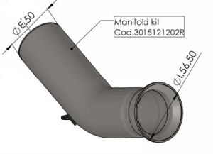 Leovince HEAD PIPE HUSQVARNA 401 SVARTPILEN ABS  motor kipufogó