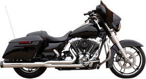 S&s cycle KIPUFOGÓ SYSTEM 2-1 SIDEWINDER CHROME W/BLACK END CAPS Harley Davidson FLHR 1340 Road King motor kipufogó 0
