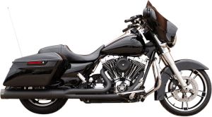 S&s cycle KIPUFOGÓ SYSTEM 2-1 SIDEWINDER BLACK W/BLACK END CAPS Harley Davidson FLHTCUI 1450 EFI Electra Glide Ultra Classic motor kipufogó
