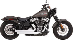 Rinehart racing Softail 2-Into-2 System Flush Chrome with Chrome End Caps Harley Davidson FXLRS 1868 ABS Softail Low Rider S 114 motor kipufogó