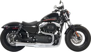 Bassani xhaust KIPUFOGÓ ROAD RAGE II MEGA POWER SHORT CHROME W/ BLACK END CAPS Harley Davidson XL 883 Sportster motor kipufogó