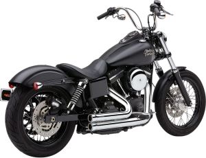 Cobra KIPUFOGÓ SYSTEM SPEEDSTER 909 SHORT 2-INTO-2 CHROME Harley Davidson FXDF 1584 Dyna Fat Bob motor kipufogó