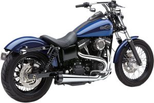 Cobra KIPUFOGÓ SYSTEM EL DIABLO 2-INTO-1 CHROME/BLACK Harley Davidson FXDB 1584 Dyna Street Bob motor kipufogó