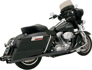 Bassani xhaust KIPUFOGÓ STRAIGHT CUT BLACK Harley Davidson FLHT 1584 Electra Glide motor kipufogó