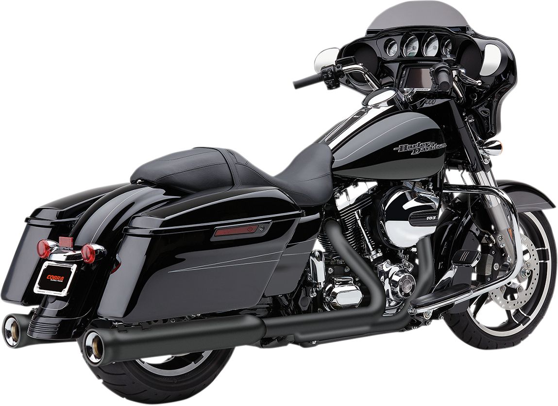 Cobra KIPUFOGÓDOB 4-1/2" TAPERED FELCSÚSZTATHATÓ RAVEN NEIGHBOR HATER BLACK Harley Davidson FLHR 1340 Road King motor kipufogó 0
