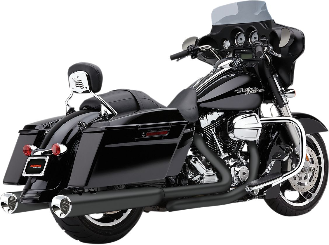 Cobra KIPUFOGÓDOB 5-1/2" TAPERED FELCSÚSZTATHATÓ RAVEN TRI-FLO BLACK Harley Davidson FLHR 1340 Road King motor kipufogó 0