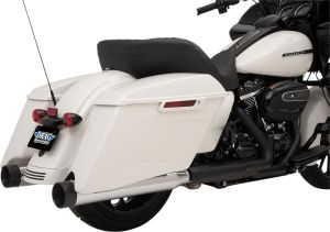 Drag specialties KIPUFOGÓDOB FELCSÚSZTATHATÓ 4" CHROME W/BLACK BILLET END CAPS Harley Davidson FLHX 1750 ABS Street Glide 107 motor kipufogó