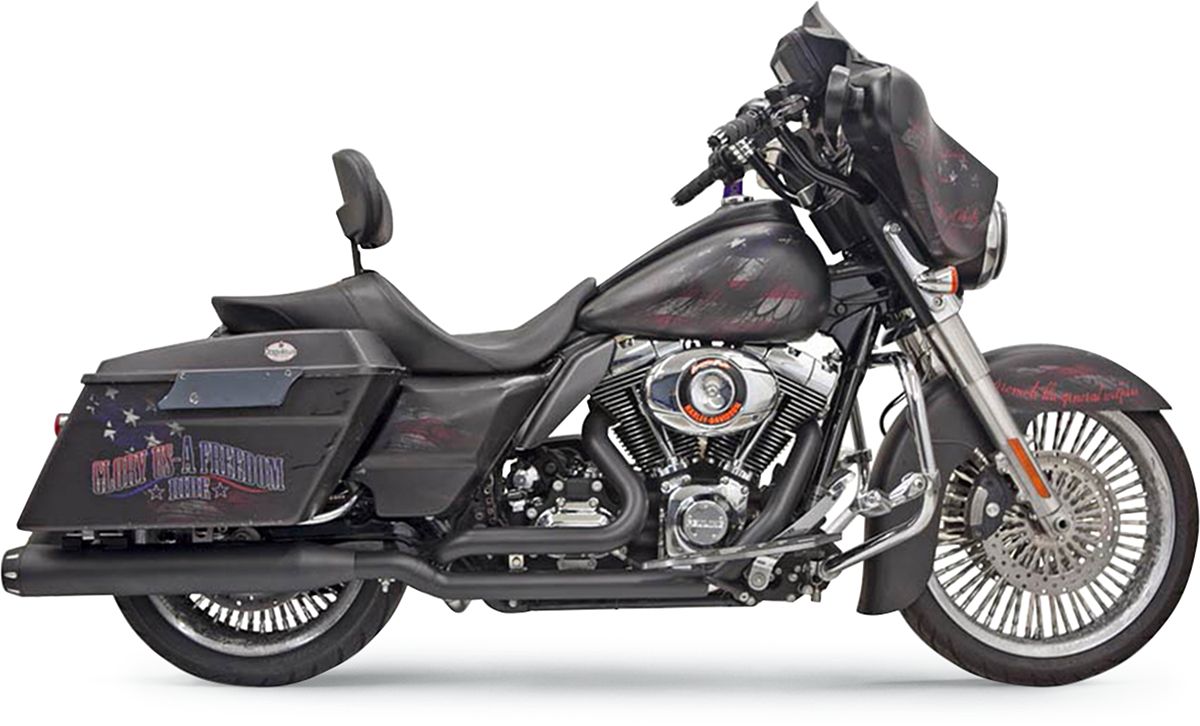 Bassani xhaust HEAD PIPES TRUE DUAL DOWN UNDER BLACK TOURING Harley Davidson FLHR 1584 Road King motor kipufogó 0