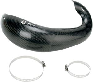 Moose racing hard-parts CARBON FIBER PIPE GUARD FOR 2-STROKE FMF KIPUFOGÓ HONDA CR 250 R  motor kipufogó