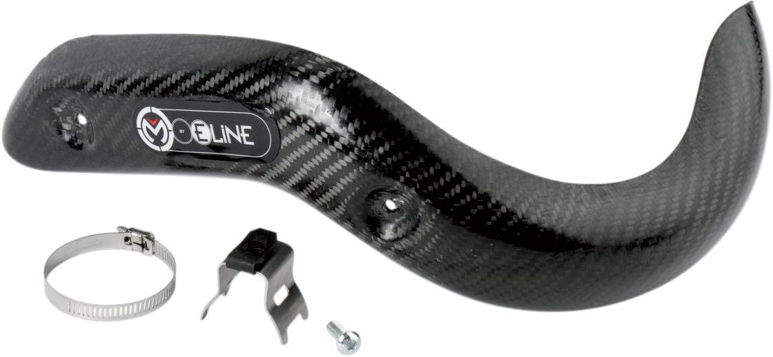 Moose racing hard-parts CARBON FIBER PIPE GUARD FOR 4-STROKE STOCK KIPUFOGÓ HONDA CRF 450 X Enduro motor kipufogó 0