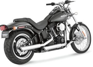 Vance & hines KIPUFOGÓ TWIN SLASH 3" CHROME Harley Davidson FXST 1584 Softail motor kipufogó 0