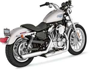Vance & hines KIPUFOGÓ TWIN SLASH 3" CHROME Harley Davidson XL 1200 C Sportster Custom motor kipufogó