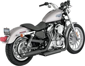 Vance & hines KIPUFOGÓ TWIN SLASH 3" BLACK Harley Davidson XL 1200 L Low motor kipufogó