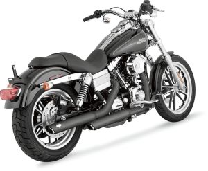 Vance & hines KIPUFOGÓ TWIN SLASH 3" BLACK Harley Davidson FXD 1340 Dyna Super Glide motor kipufogó 0