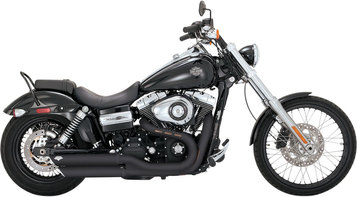 Vance & hines KIPUFOGÓ TWIN SLASH 3" BLACK Harley Davidson FXDF 1584 Dyna Fat Bob motor kipufogó 0