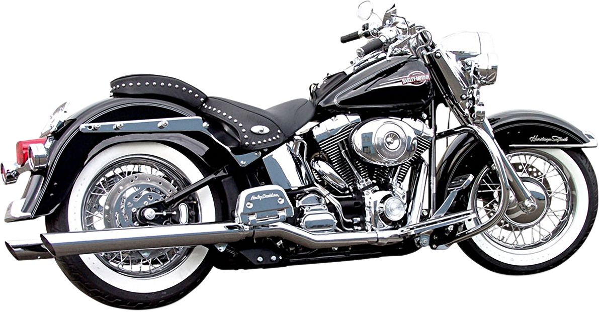 Bassani xhaust KIPUFOGÓ SLASH CUT FOR TRUE DUALS CHROME Harley Davidson FLSTS 1340 Heritage Softail Springer motor kipufogó 0