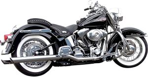 Bassani xhaust KIPUFOGÓ SLASH CUT FOR TRUE DUALS CHROME Harley Davidson FLSTN 1450 Softail Deluxe motor kipufogó